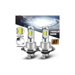 4-Pack, H7 LED Bulb, 14000 LM 6000K Extremely Bright White LED Headlamp, IP68 Waterproof All-in-One Plug and Play Conversion Kit (Kit de conversion