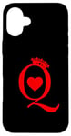 Coque pour iPhone 16 Plus Jeu de cartes à jouer Queen Of Hearts King Of Hearts