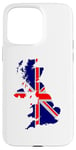 Coque pour iPhone 15 Pro Max Drapeau carte du Royaume-Uni