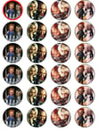 24 X HORROR CHUCKY AND BRIDE RICE PAPER BIRTHDAY CAKE TOPPERS