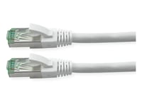 Roline Rm S/Ftp Patchkabel Kat6a/Kl.Ea Tpe Weiss 0.3M - Ftp - Pimf, 0,3 M, Cat6a, S/Ftp (S-Stp), Rj-45, Rj-45, Vit