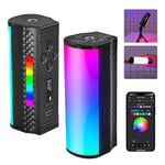 NEEWER Stick Lumineux Magnétique [Pack de 2] avec Contrôle APP, Mini Stick Lumineux Vidéo LED RGB 360° Réglable 2500K~8500K IRC 97 avec Batterie 2550mAh, 17 Scènes pour Photo Vlog TikTok, TL97C