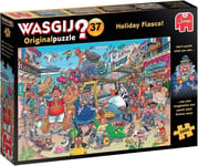 Jumbo, Wasgij, Original 37 -Holiday Fiasco, Jigsaw Puzzles for Adults, 1000 pie