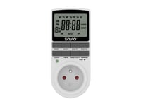 Savio Ae-03, Dag-/Veckotimer, Vit, Digital, Lcd, Knappar, 230 V