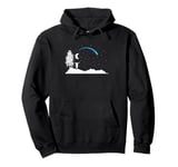 falling Star with Moon in the Sky Pullover Hoodie