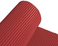 Exma Tapis de Protection avec Base antidérapante et Coussinet Multifonction | Base tiroirs Cuisine Vaisselle évier armoires | 100% PVC hygiénique | Largeur 65 cm - Rouge