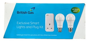 BRITISH GAS EXCLUSIVE SMART LIGHTS AND PLUG KIT WITH HIVE HUB BRAND NEW