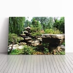 Big Box Art Canvas Print Wall Art China Forest Landscape (1) | Mounted and Stretched Box Frame Picture | Home Decor for Kitchen, Living, Dining Room, Bedroom, Hallway, Multi-Colour, 20x14 Inch