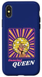 Coque pour iPhone X/XS Rétro 70s 80s Funky Disco Ball Afro Queen Diva Vintage