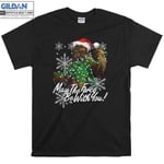 Christmas Chewbacca Tangled Lights T-shirt Hoodie Tshir