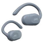 JVC Nearphones Oreilles Libres True Wireless avec Crochet pivotant, Driver néodyme 16mm, Bluetooth 5.4, Autonomie 26heures - HA-NP40T-A (Bleu)