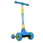 LUO Kick Scooters Kick Scooter for Kids, Four-speed Adjustable Height with Flashing Wheels, Wheel Scooter, Gravity Steering, Suitable for Boys and Girls (Color : Blue)