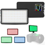 Lume Cube - Lumière LED RVB Panel Go - Panneau Ajustable Go - Ecran LCD Intelligent - Eclairage Photo-vidéo - Longue durée de Vie de la Batterie - Température de Couleur Ajustable de 3200 à 5600K