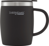 Thermos Thermocafe Desk Travel Mug Soft Touch Beaker Cup  0.45L Black