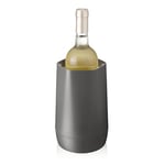 Vacu Vin Hexo Wine Chiller - Reusable, 2-in -1 Wine Bottle Cooler - Graphite - Cooler Sleeve for Standard Size Bottles - Insulated Wine Bottle Chiller Made with Recycled Materials