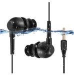 AGPTEK IPX8 Waterproof Earphones Earbuds for Swimming Sports Running Yoga Black