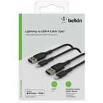 USB to Lightning Cable Belkin CAA001BT1MBK2PK 1 m Black [2 Units]