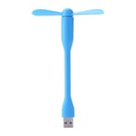 Mini ventilateur USB Flexible et pliable,pour batterie externe,ordinateur Portable,chargeur AC,main Portable pour ordinateur,Gadget d'été - Type Bleu