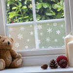 WINDOW CHRISTMAS XMAS DECORATION BORDER SNOW FLAKES sticker STATIC FILM d c fix