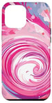 iPhone 12 Pro Max Swirl Pink Color Illustration Pattern Abstract Art Case