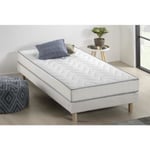 Ensemble matelas + sommier UNELMA 90 x 190 - 5 zones et mémoire de forme - 16 cm - DEKO DREAM