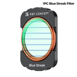 K & F Concept Sports Camera Pound pour DJI Osmo Pocket 3,UV,CPL,ND,PL,Diffusion noire,1/2,1/8,Réglable,2 en 1,Livre en option - Type 1 Blue Streak