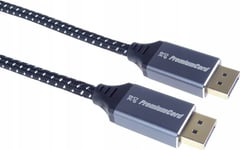 Kabel Premiumcord Premiumcord Kabel Displayport 1.4-Anslutningskabel, Metalliska Och Guldpläterade Kontakter, 2M