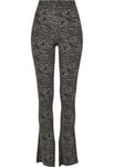 Urban Classics Zebra boot cut leggings dam (Grå/svart,XXL)