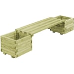 Banc de jardin,Banquette de jardin à jardin,Banquette de jardinières Bois de pin imprégné CFW15220