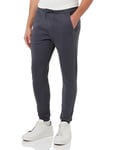 BOSS Mens Hadiko Curved Interlock-cotton tracksuit bottoms with curved logo