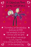 Happy Valentine's Day Card For My Girlfriend Cute Couple Poem Silver Foil