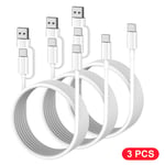 2in1 USB-A/USB-C to USB-C Universal Fast Charge Charging Cable Data Wire 3Pcs