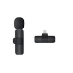 Wireless Lavalier Microphone Audio Video Recording Mini Mic Clip-on For iPhone