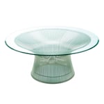 Knoll - Platner Coffee Table, base in polished nickel, Ø 91.5 cm, top in brown Emperador marble