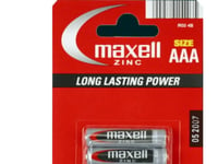 Maxell R03, Single-Use Battery, Zink-Kol, 1,5 V, 4 Styck, Svart, Grå, Röd, 14 Mm