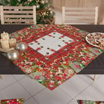 PETTI Artigiani italiani - Centre de Table de Noël, pièce maîtresse de Table de Cuisine de Noël, Chemin de Table 90 x 90 cm, pièce maîtresse soldatini, 100 % Made in Itay