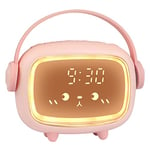 Ayybboo Réveil Numérique pour Enfants pour Filles Garçons,Réveil Numérique Angel Réveil avec Lumières et Fonction Snooze (Rose)