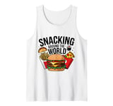 Snacking Around the World Fun Foodie Travel Fast Food Lover Tank Top