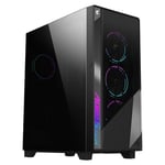 Gigabyte AORUS C500 Boîtier en Verre pour Tour Moyenne ATX, Noir, Panneau TG, sans Bloc d'alimentation