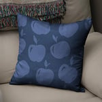 BonaMaison Housse de Coussin Motif, Bleu Taie d'oreiller pour Lit Voiture Canapé Maison Salon Chambre, Décoration D'intérieur, 43x43cm - Conçu et Fabriqué en Turquie