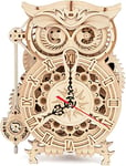 ROWOOD Puzzle 3D Bois Chouette Horloge Maquette en Bois a Construire Adulte - Kits de Modèles de Bricolage Construction Jouet - Puzzle en Bois Kit Cadeaux pour Adultes Et Adolescents