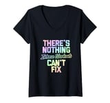 Womens There's Nothing Intense Workouts Can't Fix" Fitness Workout V-Neck T-Shirt