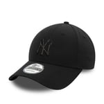 NEW ERA NEW YORK YANKEES BASEBALL CAP.9FORTY MLB INFILL BLACK ADJUSTABLE HAT W24