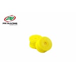 PR Racing 2wd & 4wd 1/10 Buggy Rear Wheel (55x3mm/Yellow/1pr/14mm Hex)  68400156