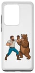 Coque pour Galaxy S20 Ultra Guy Punching Bear, Brave Man vs. Bear, Bear Fighter