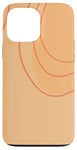 Coque pour iPhone 13 Pro Max Couleur neutre minimaliste orange clair et jaune