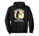 Bowfishing Heals the Soul Bow Fisherman Fish Hunting Pullover Hoodie