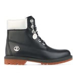 Timberland Womenss Heritage 6 Inch Waterproof Boots in Black Leather - Size UK 4.5