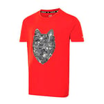 Dare2b DKT426 657C03 Go Beyond' Printed Cotton Casual T-Shirts/Polos/Vests - Fiery Red, Size 3-4