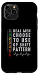 iPhone 11 Pro Real Men Use RACE Shift Pattern Tee - Motorcycle Gear Shift Case